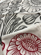 Load image into Gallery viewer, Poppy Tea Towels Set. Red and Charcoal.
