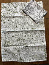 Load image into Gallery viewer, He Loves Me Tea Towels. Olive and Grey.
