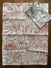 Load image into Gallery viewer, He Loves Me Tea Towels. Charcoal and Burnt Orange.
