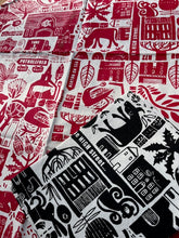 Load image into Gallery viewer, Small Town Tea Towel Set. Black and Red.
