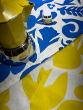 Load image into Gallery viewer, Paper Chase Tea Towel Set Yellow and Blue.
